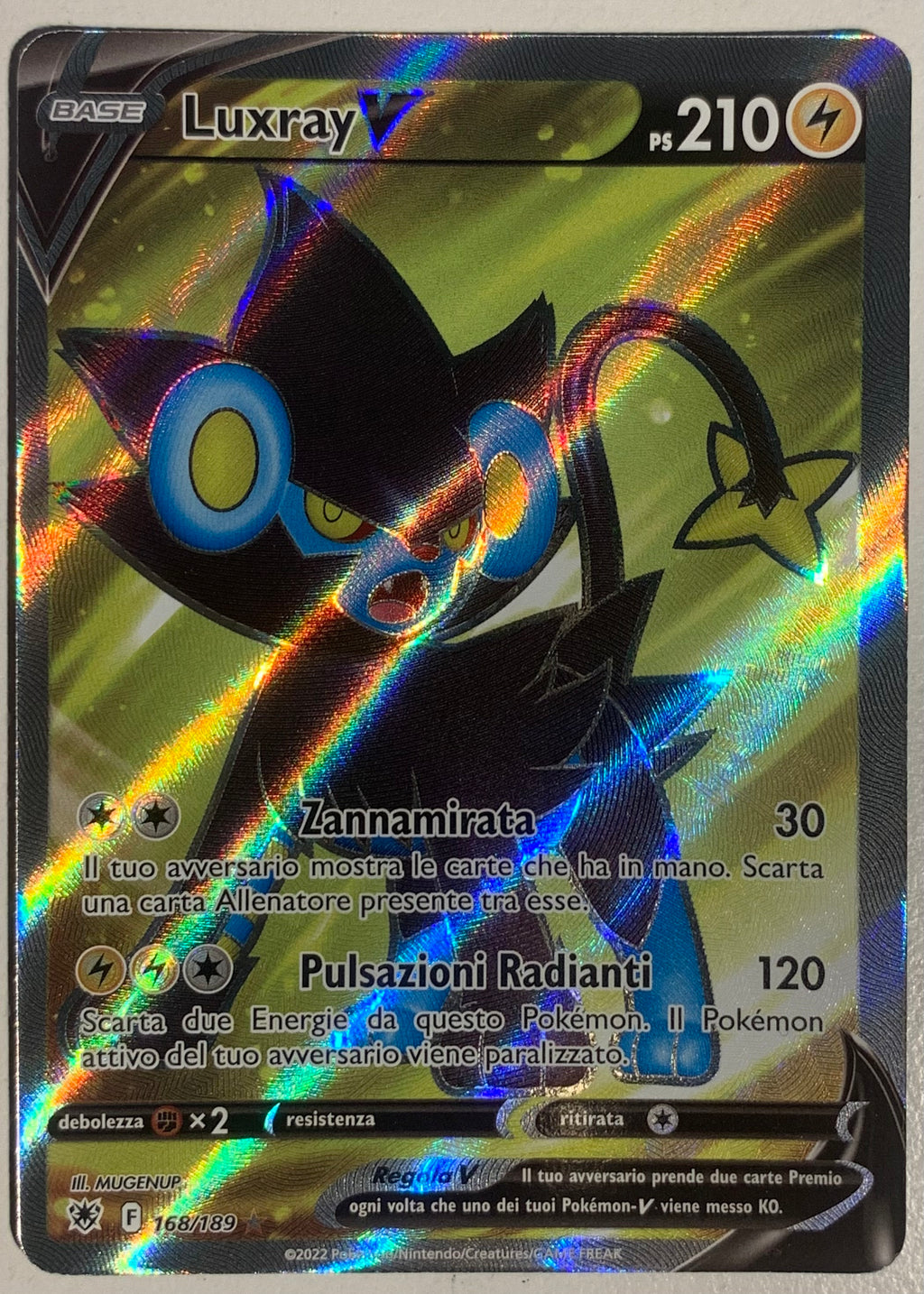 Luxray V 168/189 Lucentezza Siderale - Near Mint