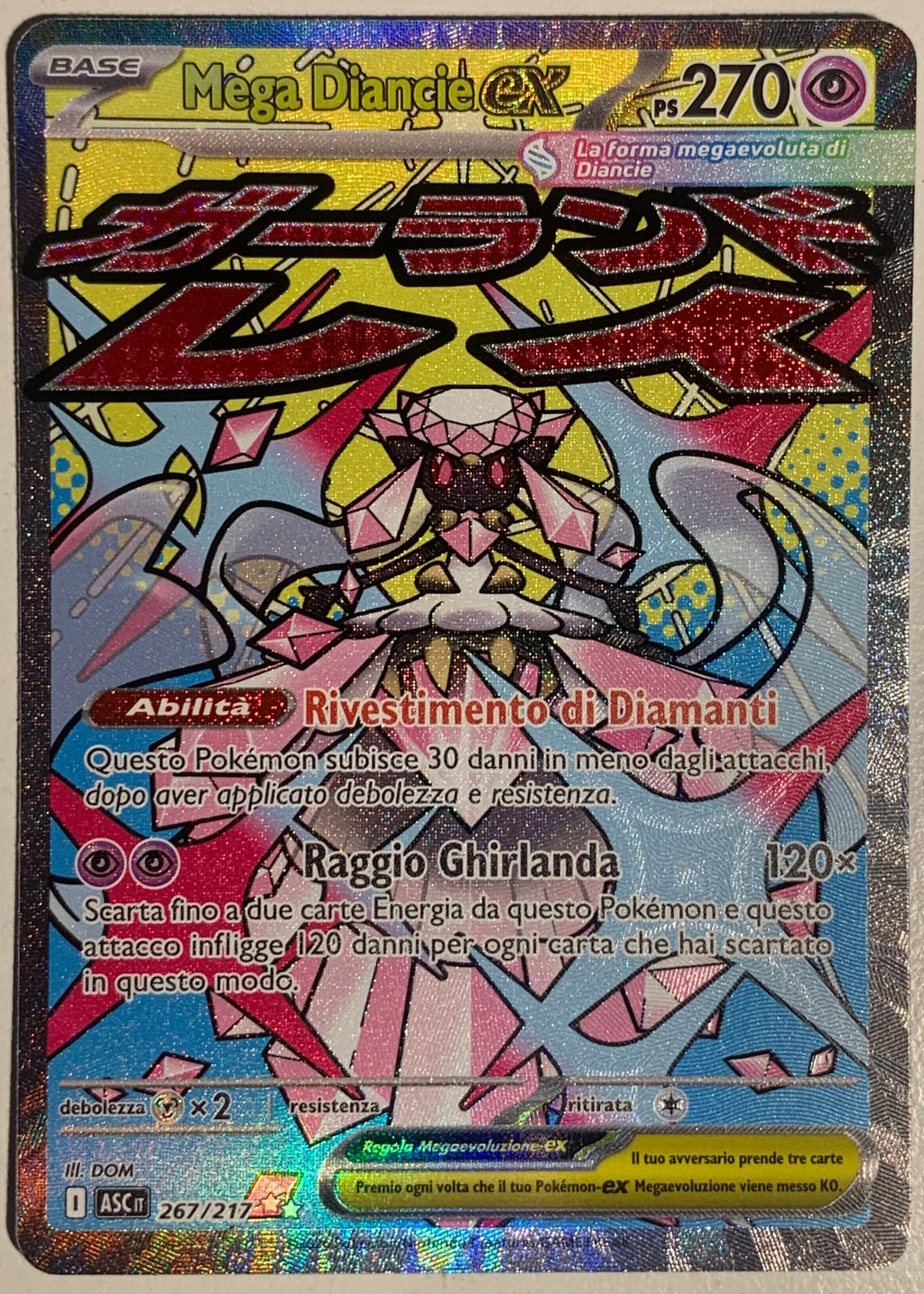 Mega Diancie EX Mega Attack 267/217 Ascesa Eroica - Near Mint