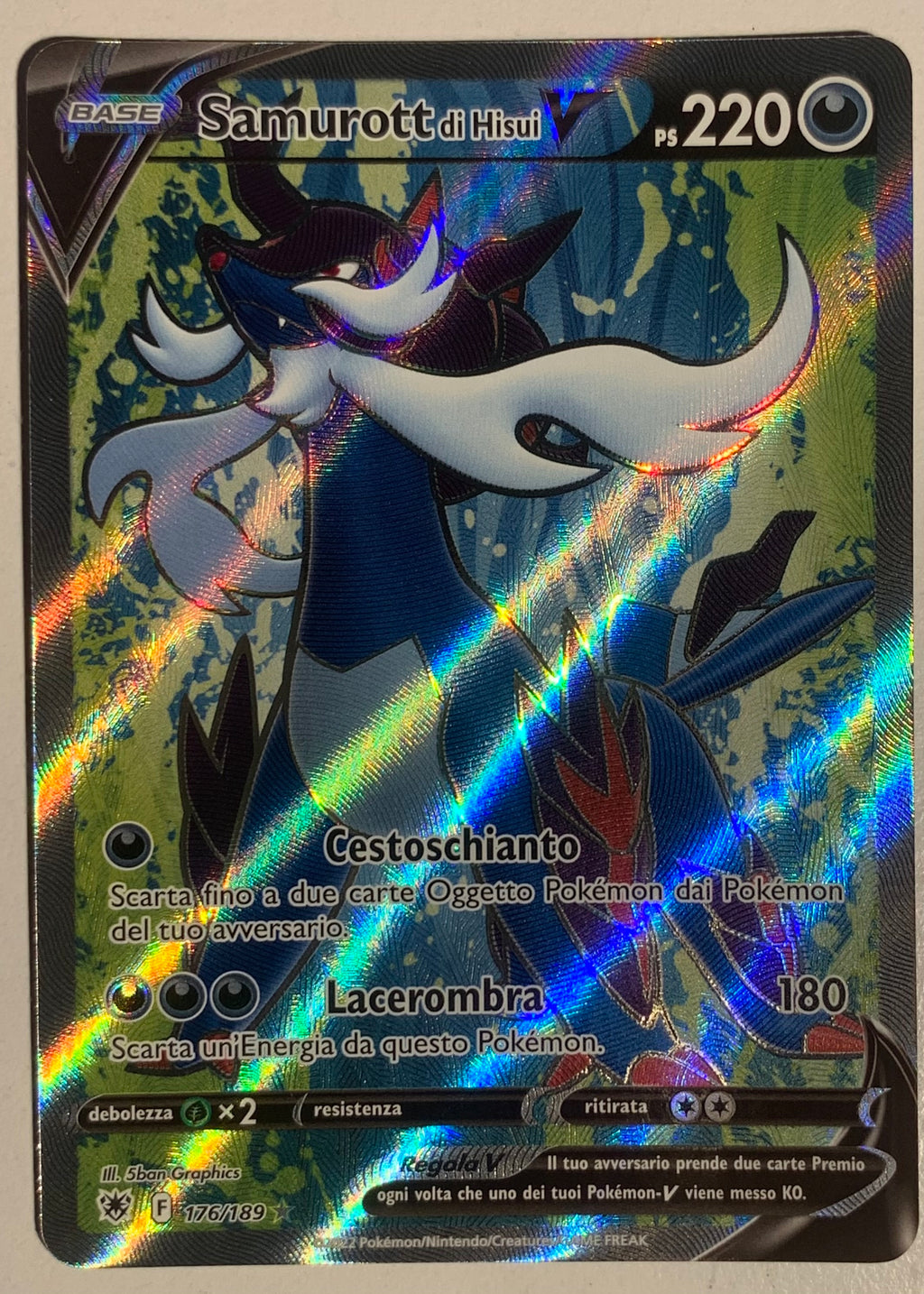 Samurott di Hisui V 176/189 Lucentezza Siderale - Near Mint