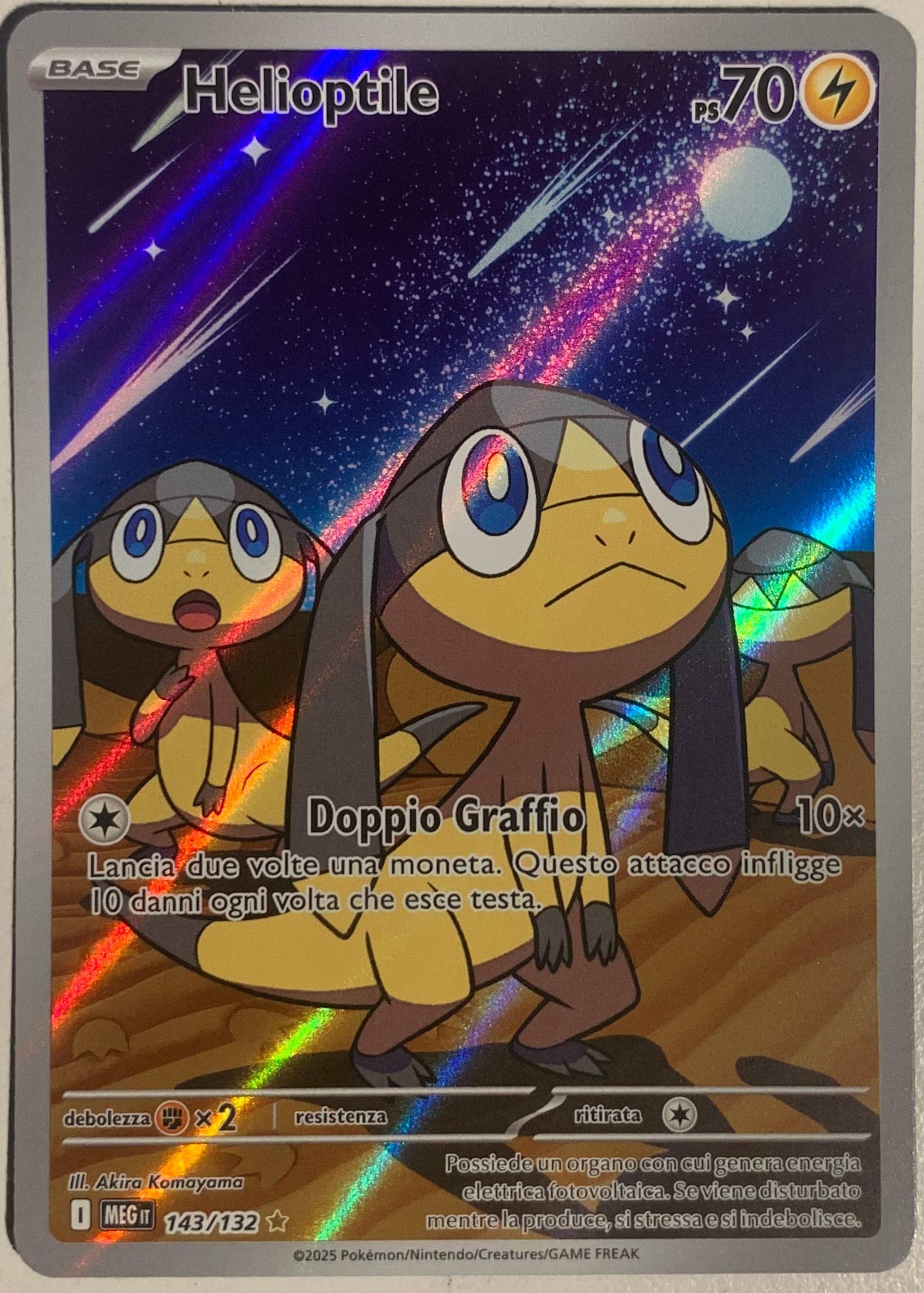 Helioptile Illustrazione Rara 143/132 Megaevoluzione - Near Mint