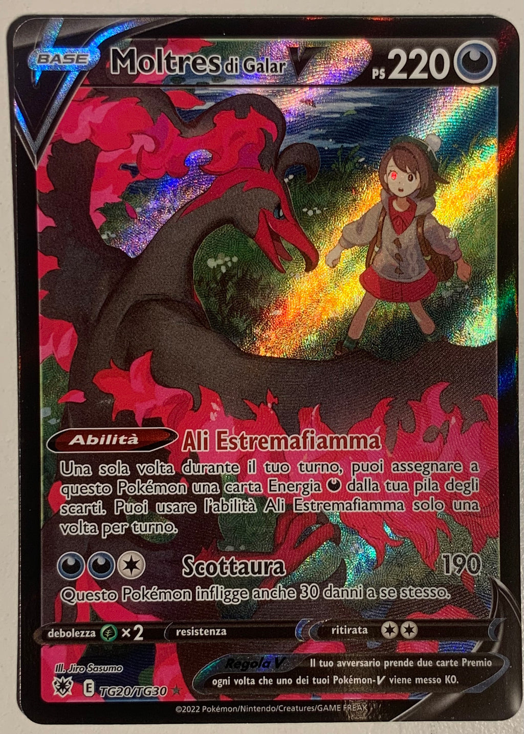 Moltres di Galar V TG20/TG30 Lucentezza Siderale - Near Mint