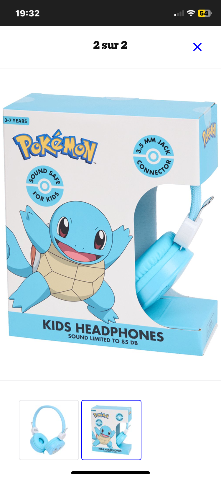 Cuffie Pokemon Bambino (3-7 Anni)