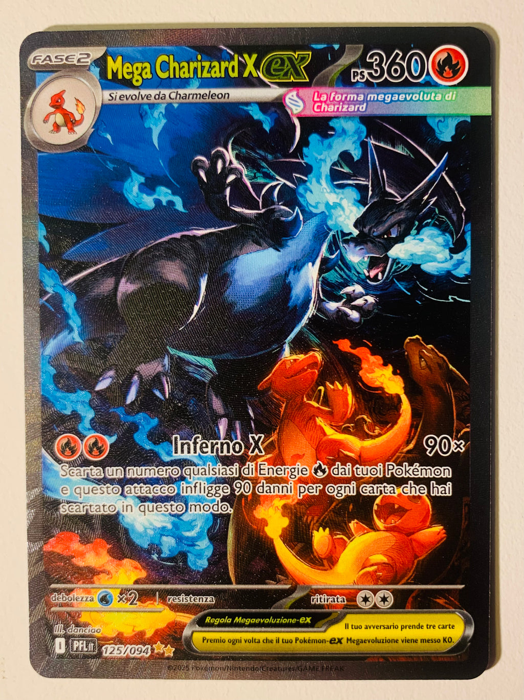 Mega Charizard X EX 125/094 Fiamme Spettrali - Near Mint