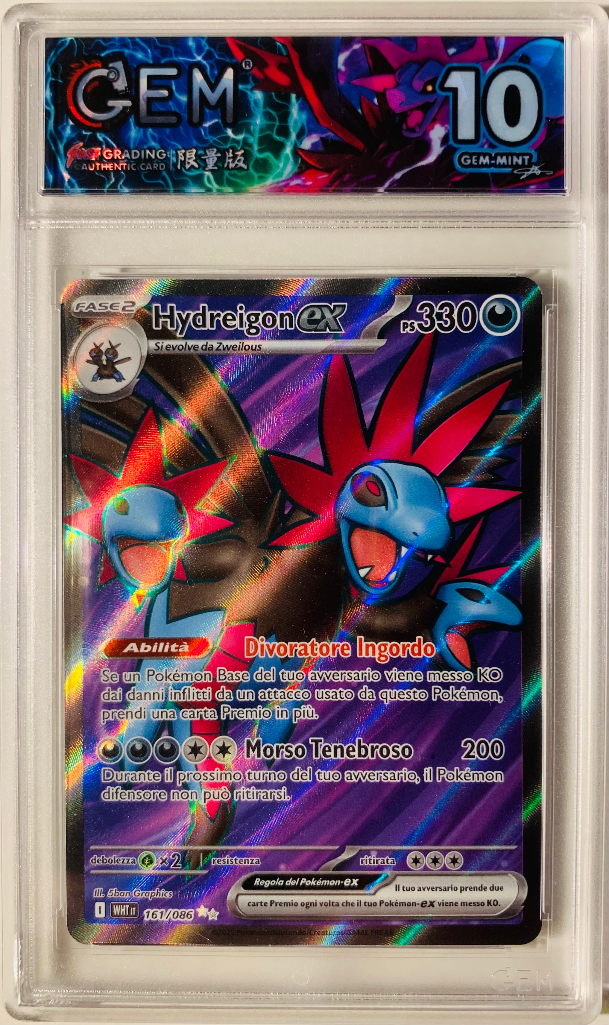 Hydreigon EX Full Art 161/086 Fuoco Bianco - Mint GEM 10